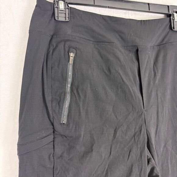 Athleta Black Jogger Nylon Zipper Pocket Jogger Pants Size 10 - Picture 4 of 13